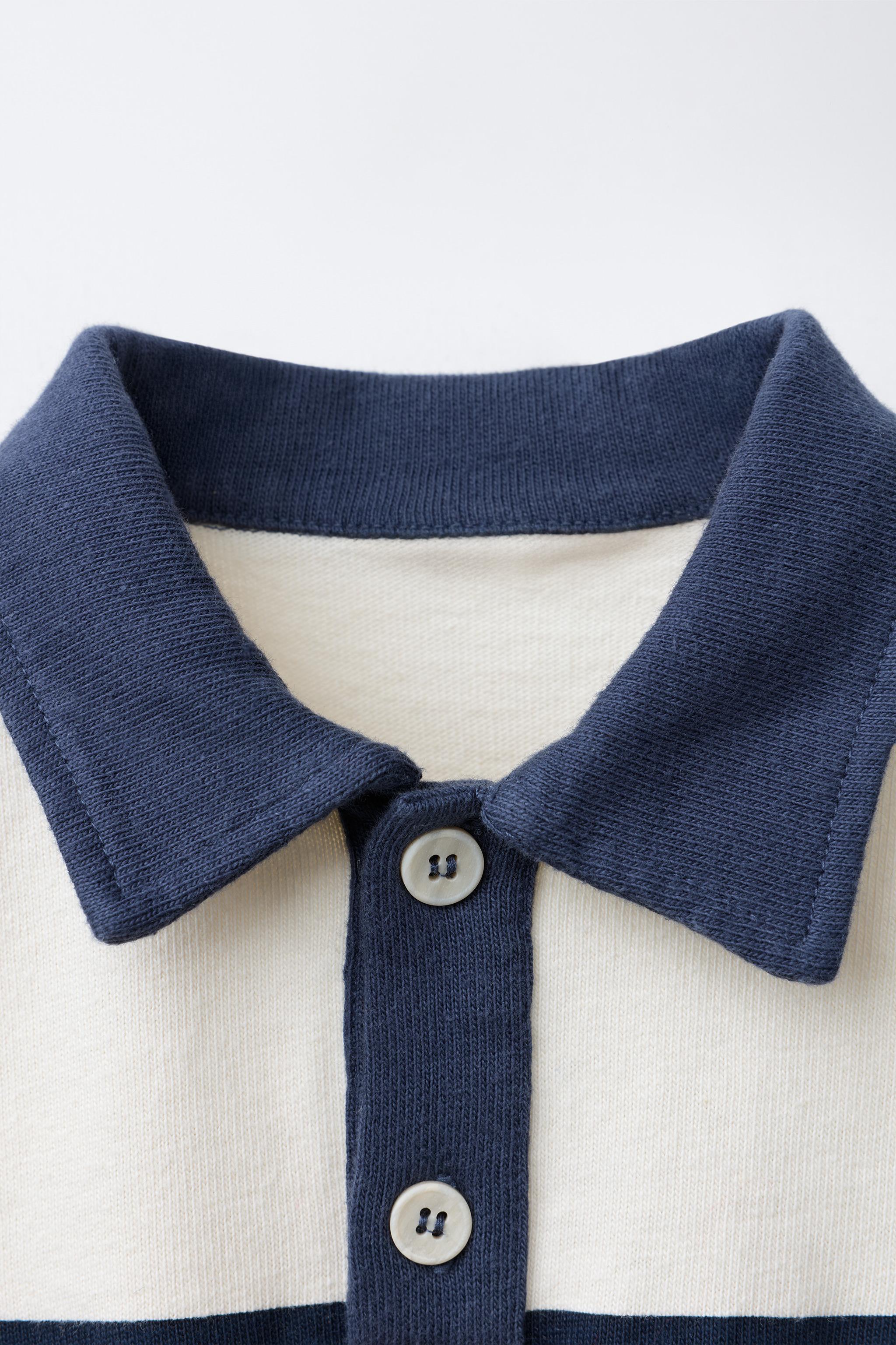 STRIPED LABEL POLO SHIRT